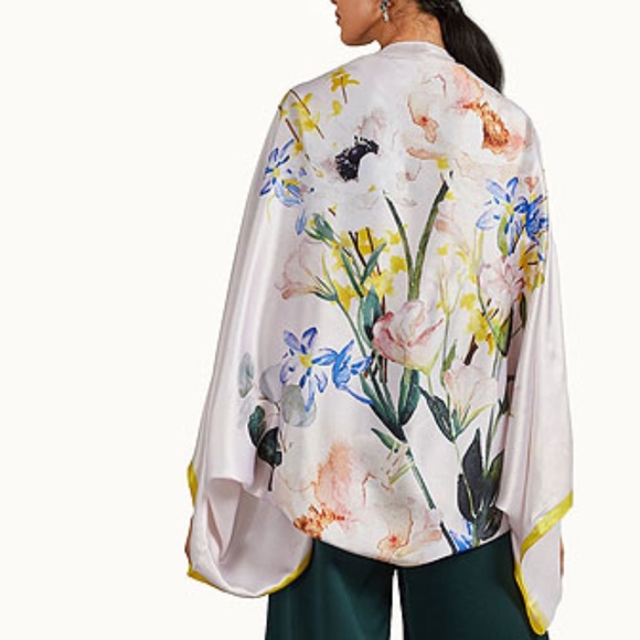 Ted Baker Accessories - Ted Baker Emellia Elegant Cape Silk Scarf